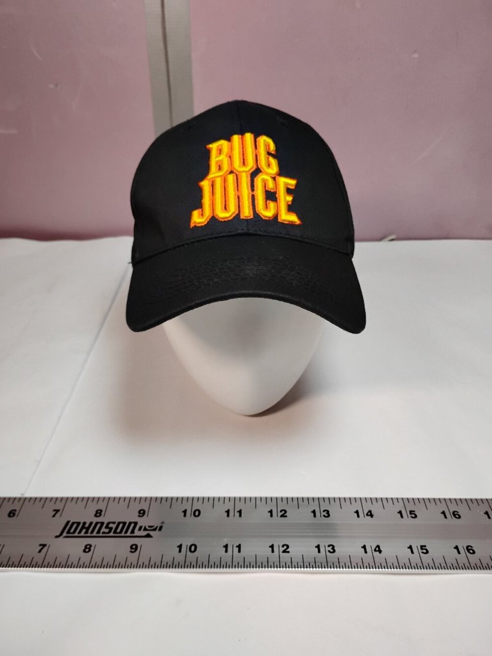 Bug Juice Black Adjustable Strapback Hat Orange Embroidered Logo Cap